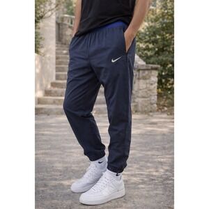 Nike Dri-Fit Running Pants Men L Navy Blue Athleisure Sports Gorpcore Stretch